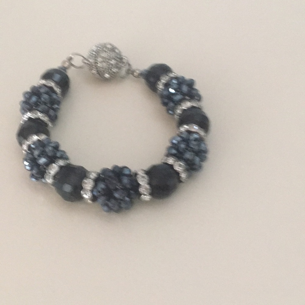 Black and silver bracelet